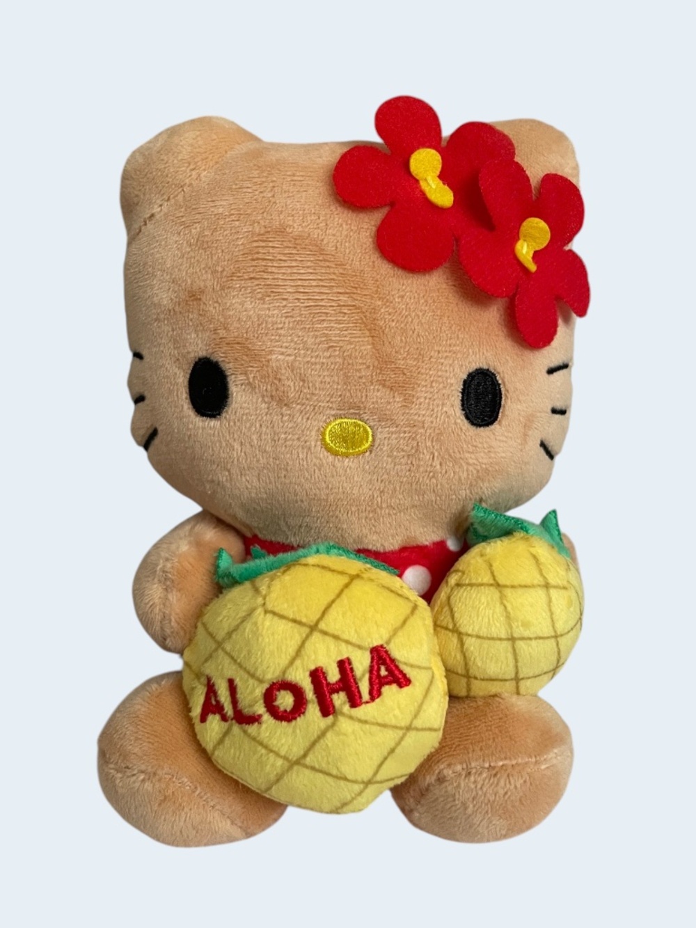 2025 NEW Hawaii Dole Plantation Edition Tan Hello Kitty 6" Plush : Two Pineapple
